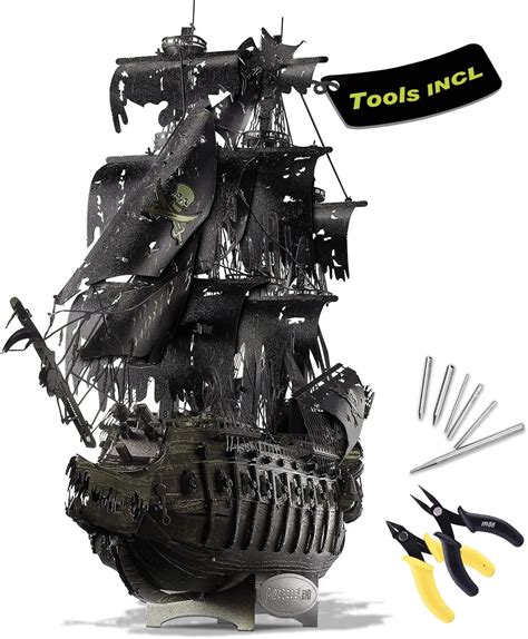 Piececool 3D Puzzles for Adults, Metal Pirate Ship .